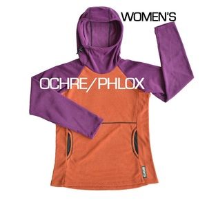 NEW Women’s Melanzana Micro Grid Hoodie in Phlox/Ochre. Size M.